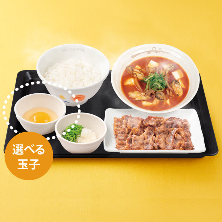 牡蠣入り牛豆腐キムチチゲ牛カルビ焼肉セット