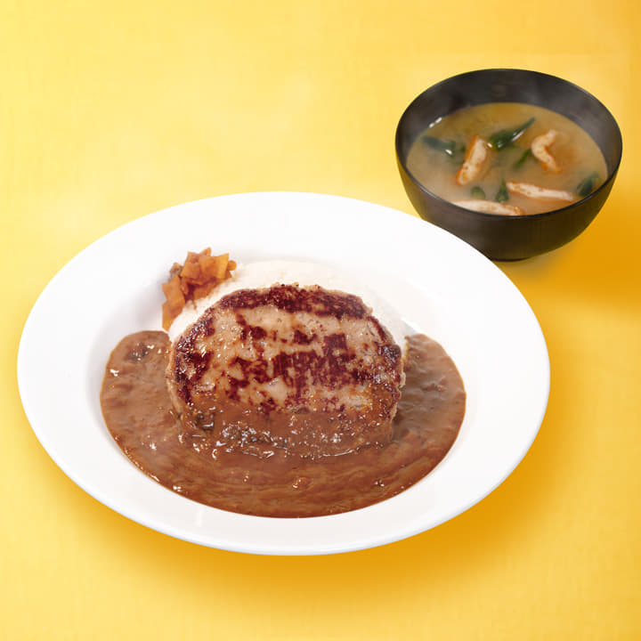 ハンバーグ欧風カレー
