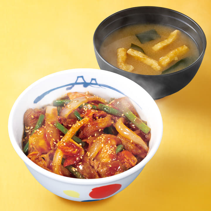 牛焼肉ピリ辛炒め丼