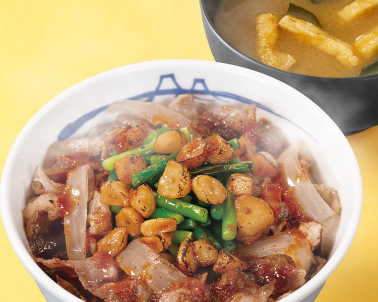 焦がしにんにく牛バラ焼丼