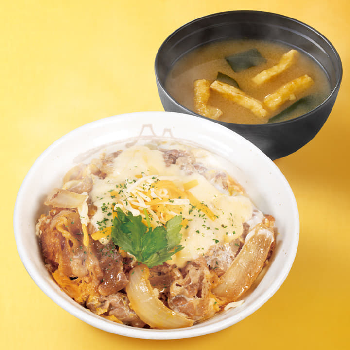 チーズ牛とじロースかつ丼