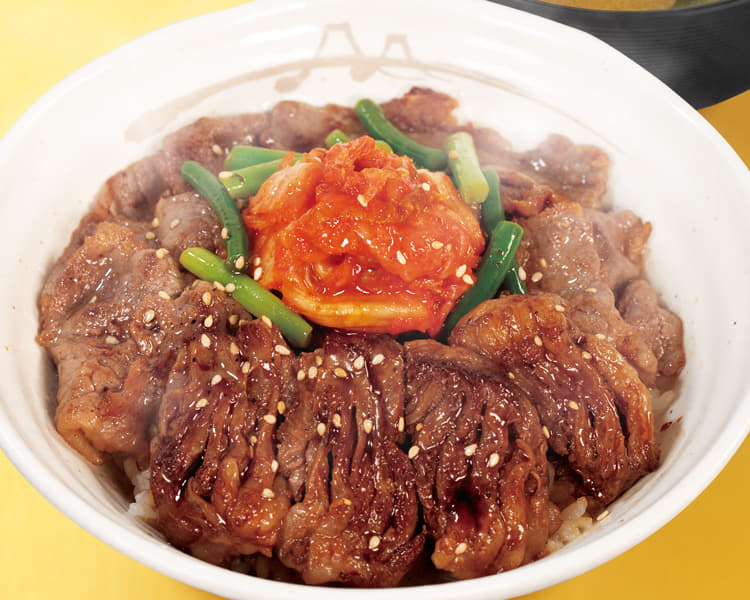 カルビと特選ブリスケット肉の合い盛り丼