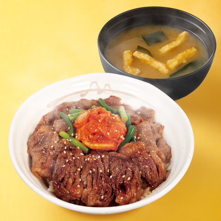 カルビと特選ブリスケット肉の合い盛り丼