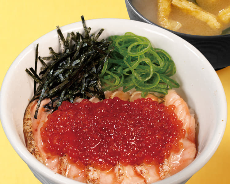 炙りサーモンいくら丼