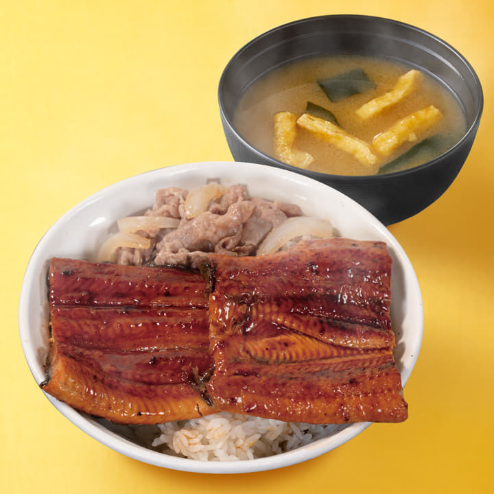 ダブルうなぎコンボ牛めし