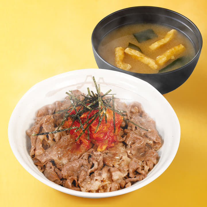 黒毛和牛肉倍盛キムカル丼