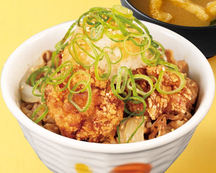 鬼おろしポン酢唐揚げ牛めし