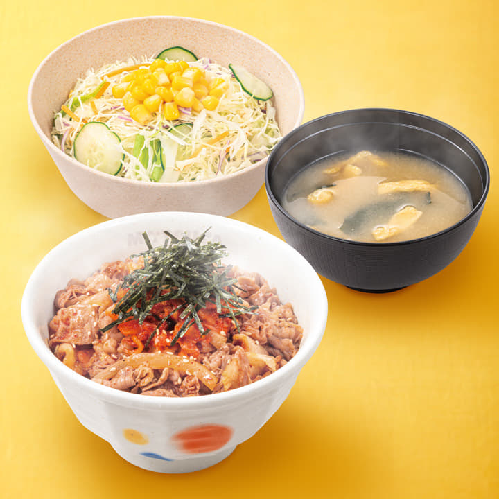 キムチ牛めしランチセット