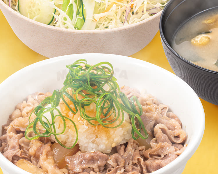 鬼おろしポン酢牛めしランチセット特盛