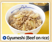 Gyumeshi (Beef on rice)