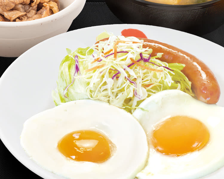 ソーセージエッグW定食