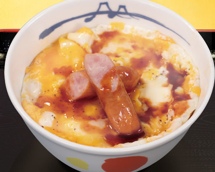 旨辛玉子ソーセージ丼豚汁セット