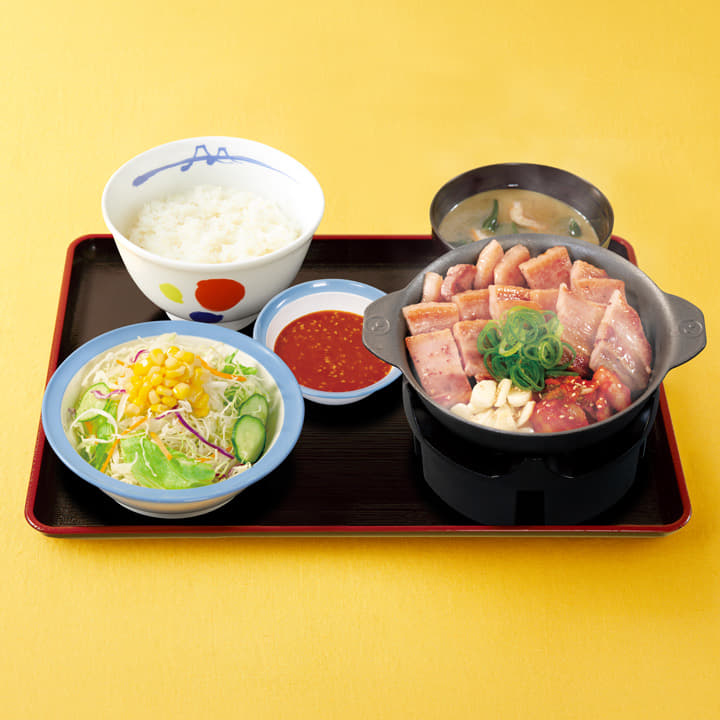 サムギョプサル風極厚豚バラ焼肉定食