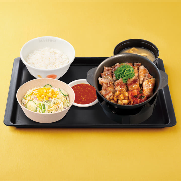 サムギョプサル風極厚豚カルビ焼肉定食