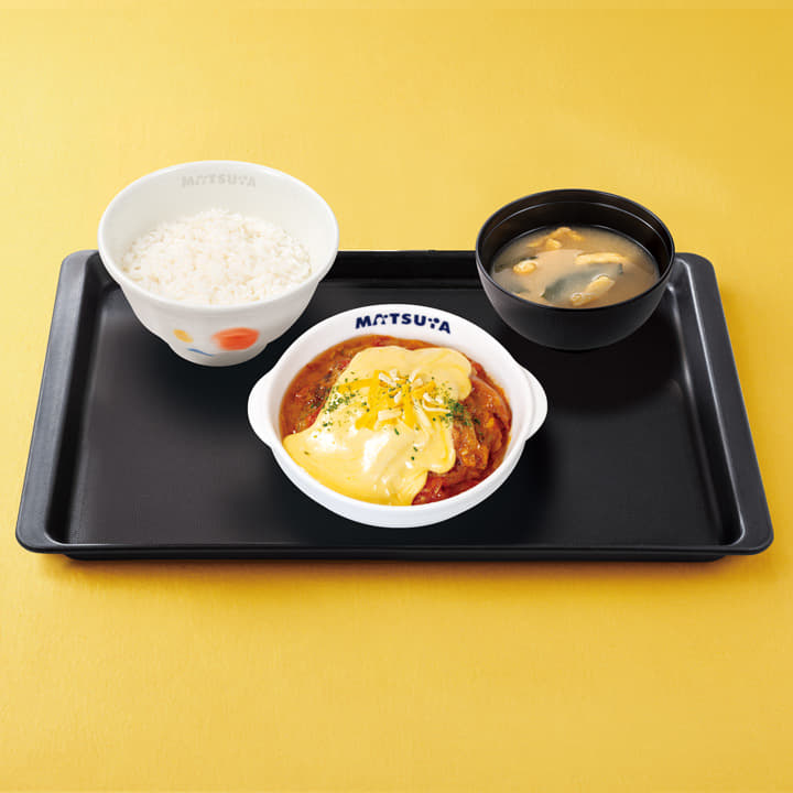 煮込みキャベツのチーズトマトハンバーグ