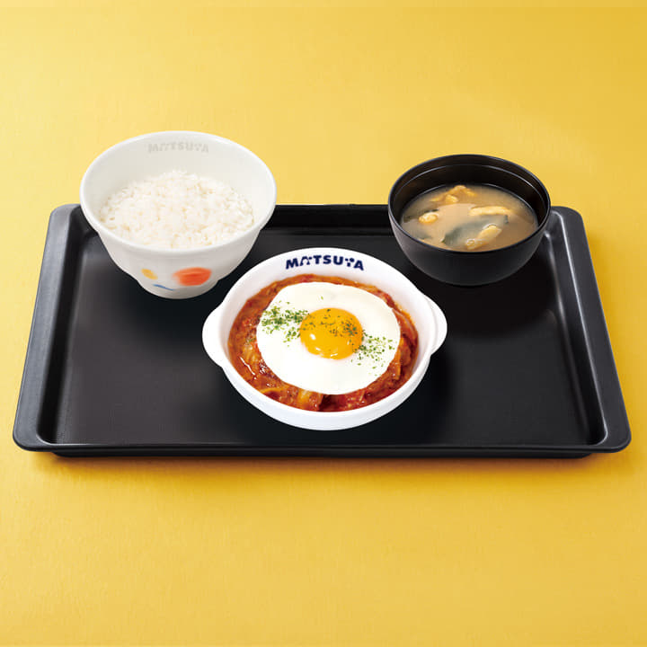 煮込みキャベツのエッグトマトハンバーグ