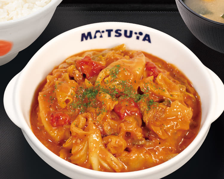 煮込みキャベツのトマトハンバーグ