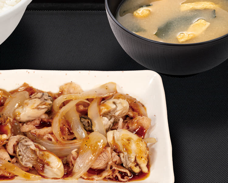 牛肉と牡蠣のオイスターソース炒め