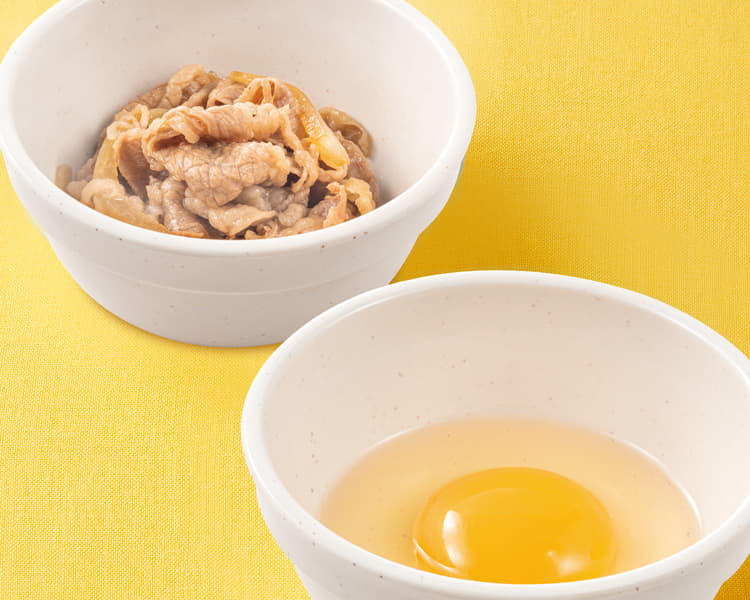 ミニ牛皿生玉子セット