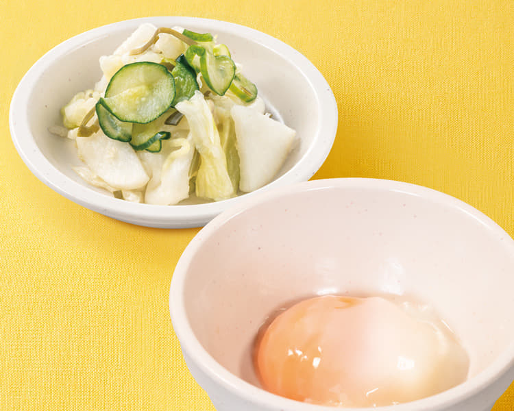 お新香半熟玉子セット