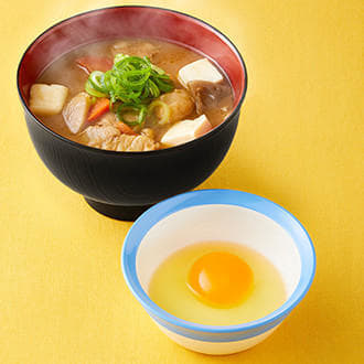 豚汁生玉子セット