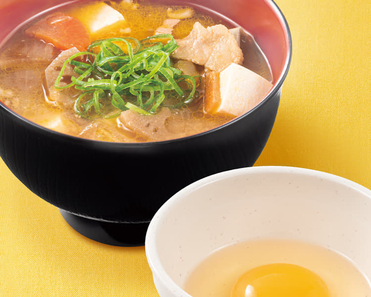 豚汁生玉子セット