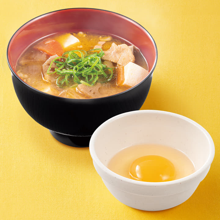 豚汁生玉子セット