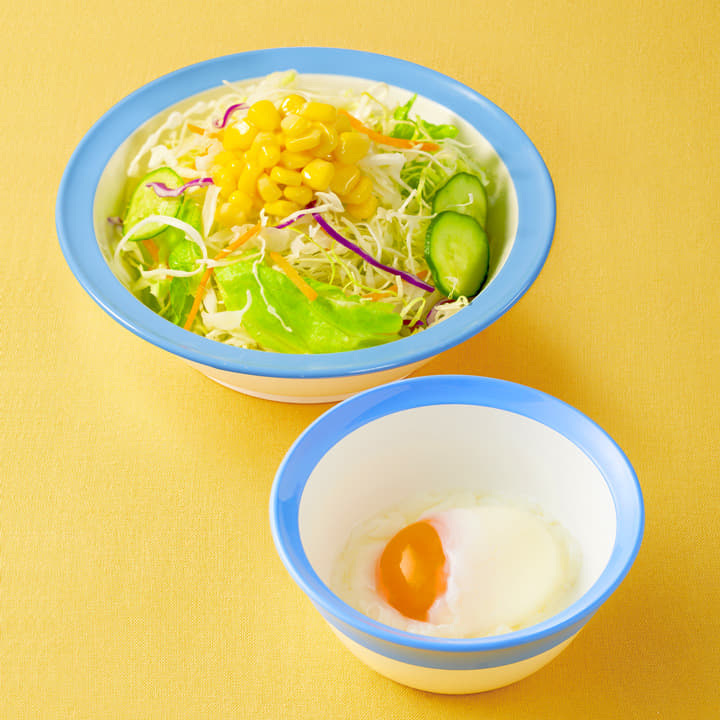 生野菜半熟玉子セット