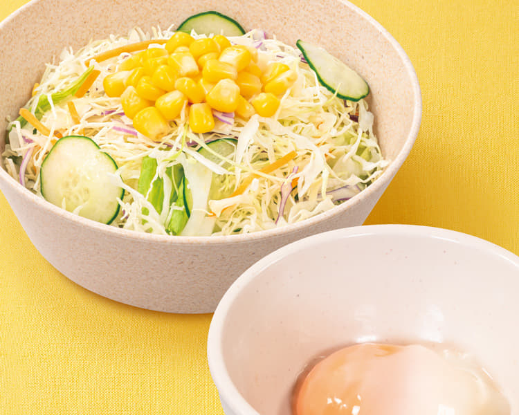 生野菜半熟玉子セット