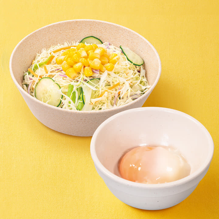 生野菜半熟玉子セット