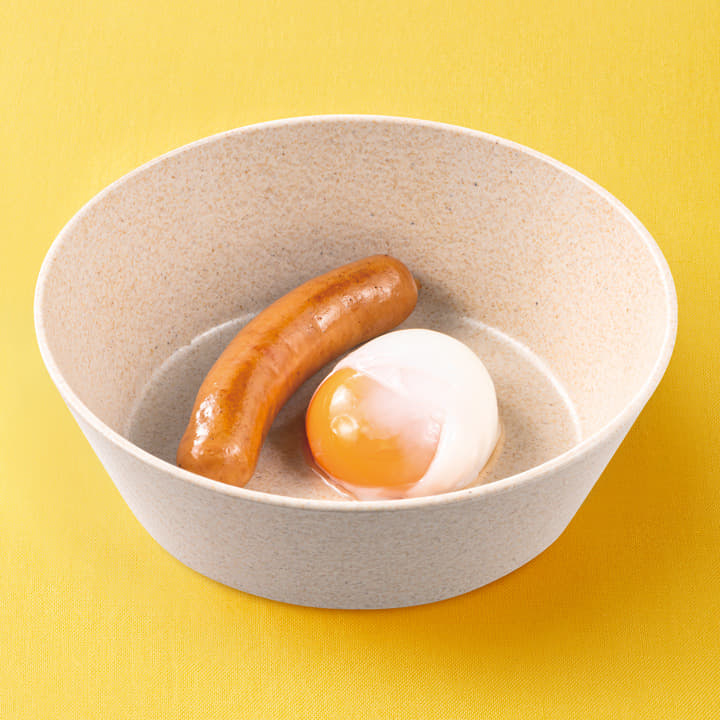 ソーセージ半熟玉子