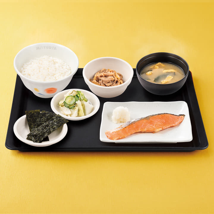 “炙り”焼鮭定食