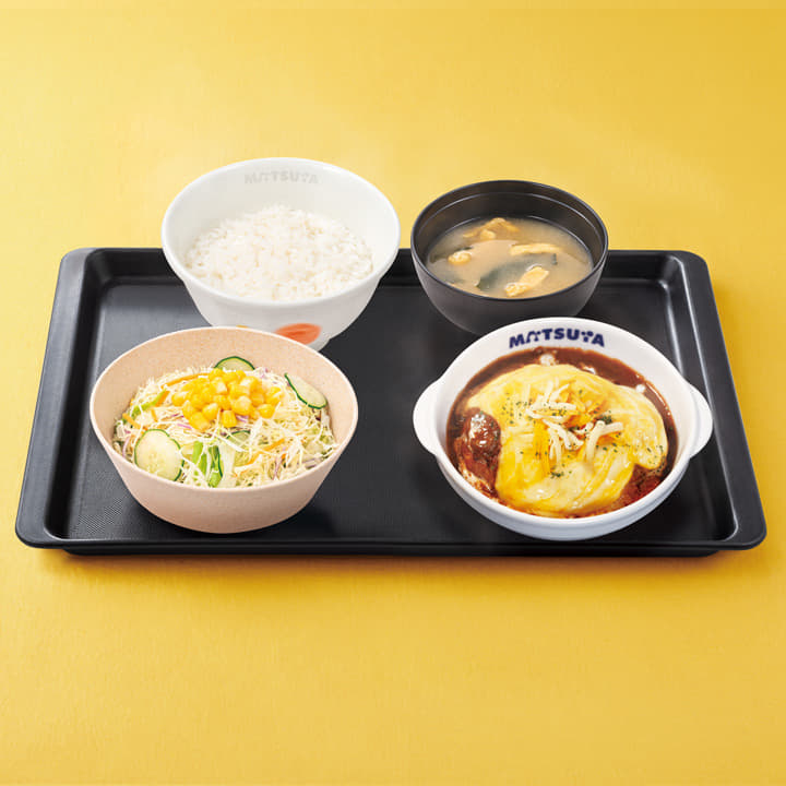 ブラウンソースチーズハンバーグ定食