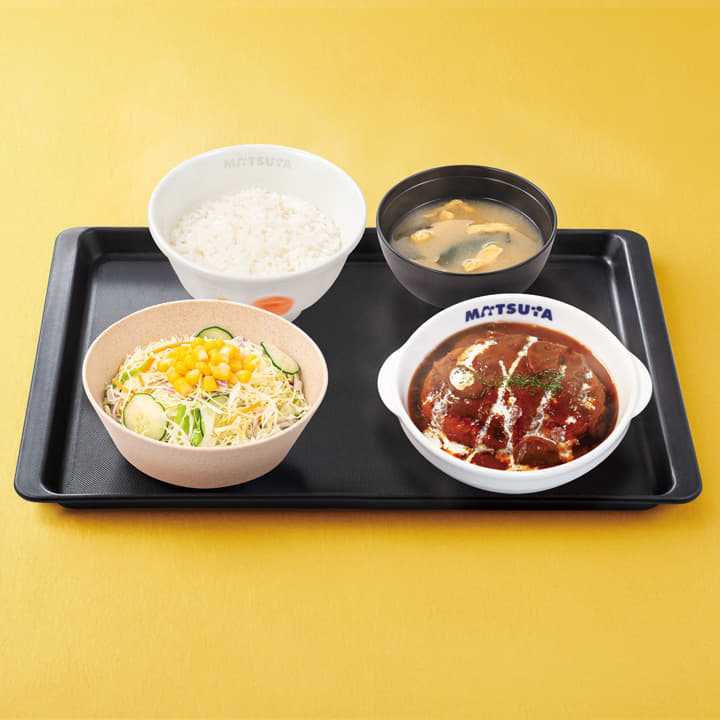 ブラウンソースハンバーグ定食