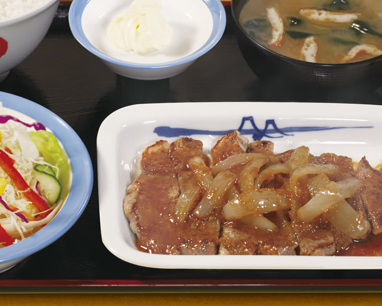 厚切り豚生姜焼定食