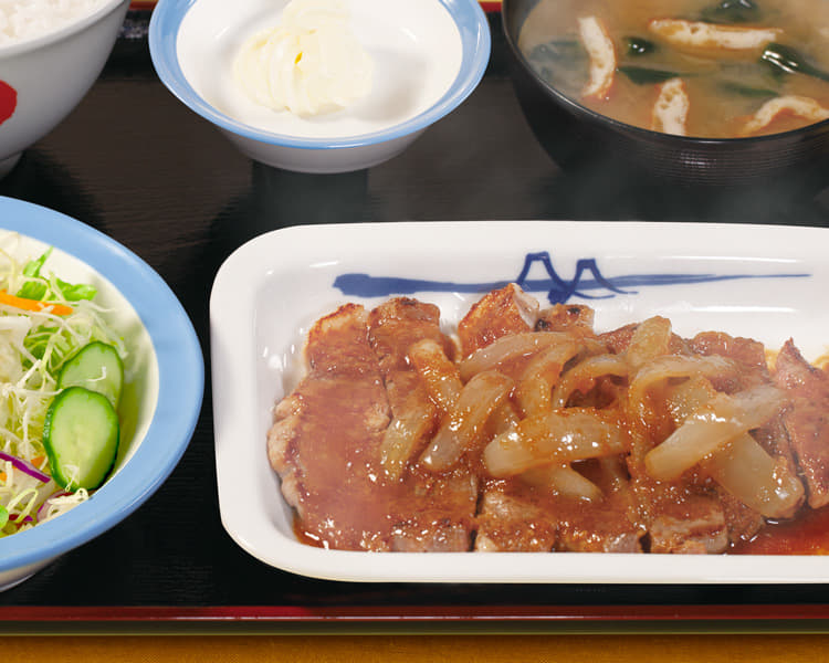 厚切り豚生姜焼定食