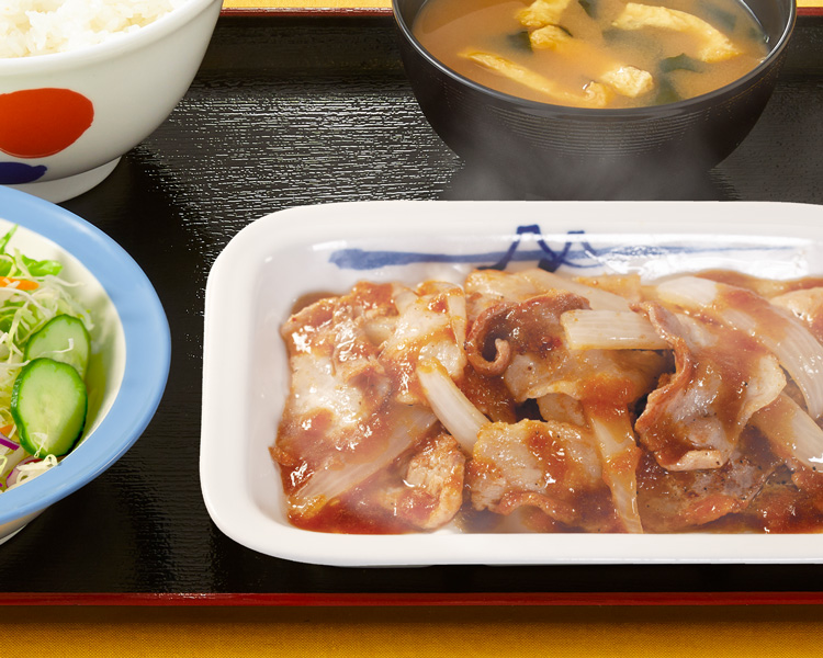 豚カルビ生姜焼定食