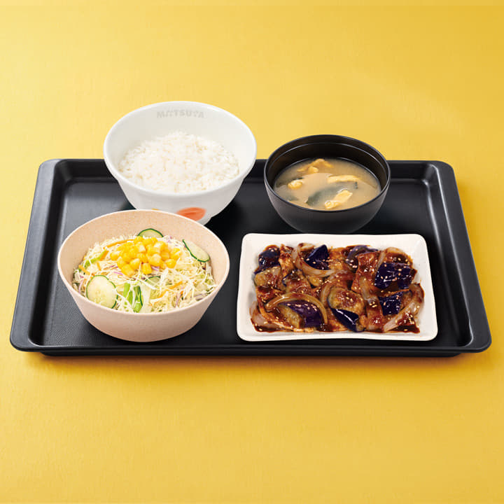 豚と茄子の辛味噌炒め定食