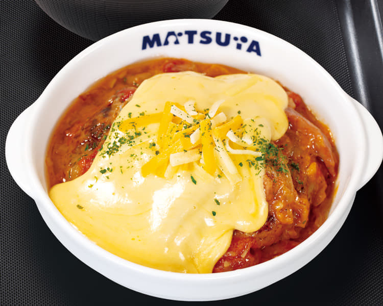 煮込みキャベツのチーズトマトハンバーグ定食