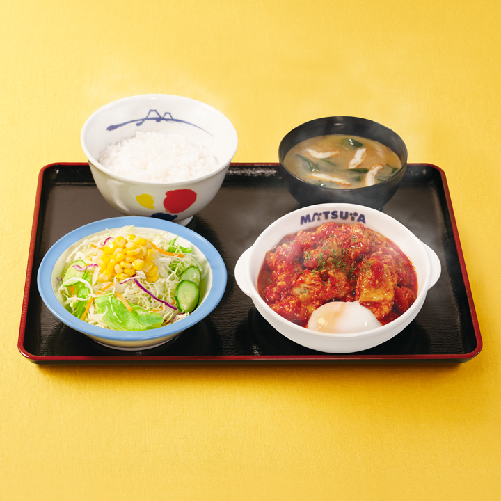 うまトマチキン定食