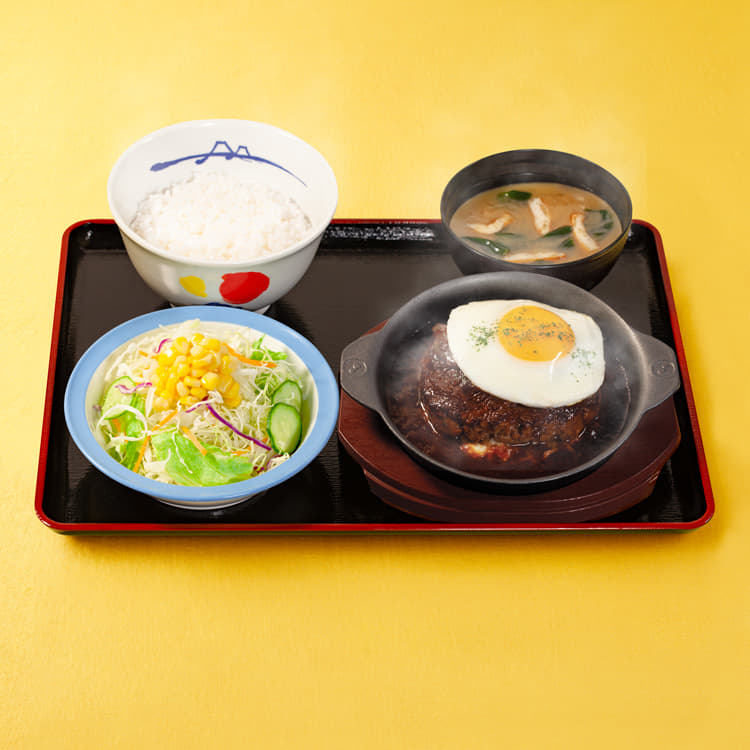 エッグビーフ１００％ハンバーグ定食