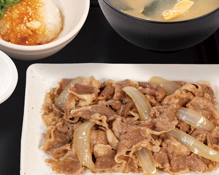 たっぷり鬼おろしポン酢牛皿定食