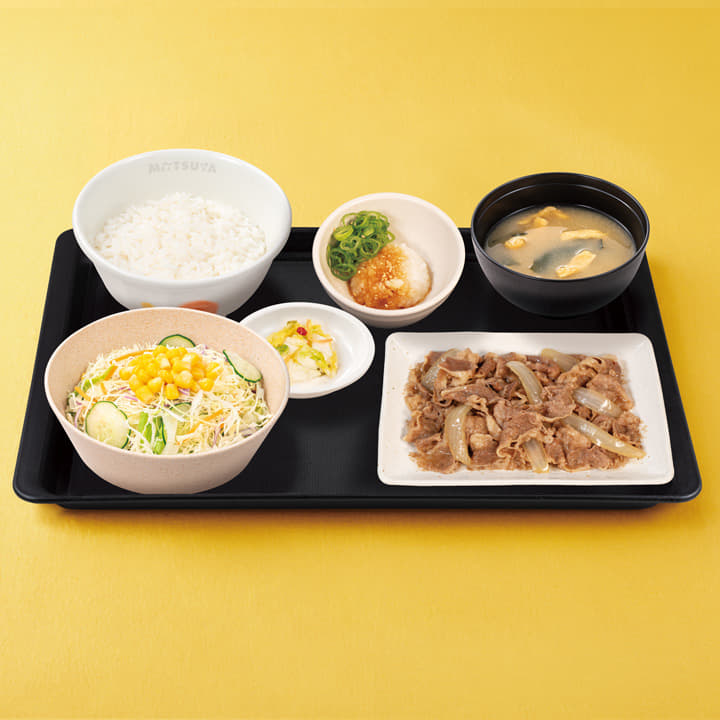 たっぷり鬼おろしポン酢牛皿定食