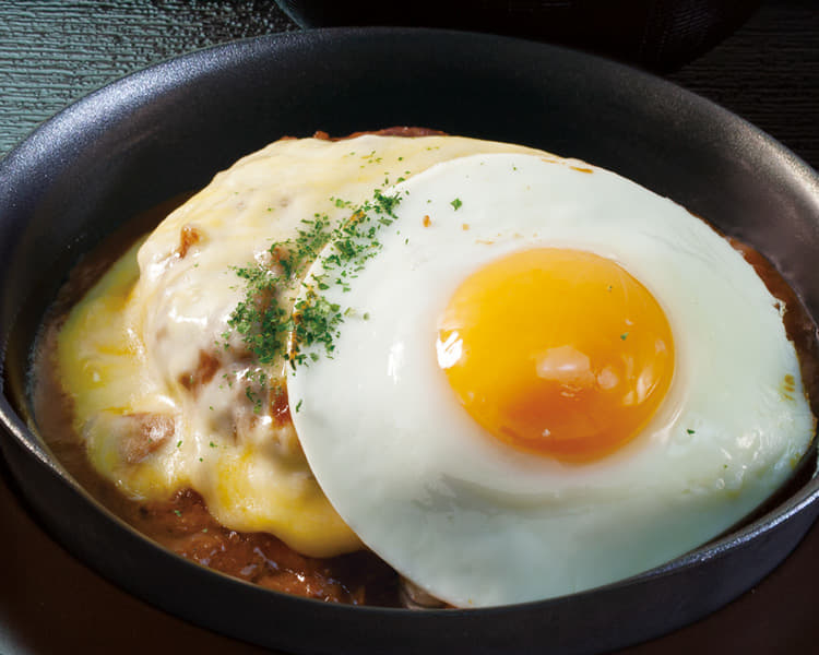 チーズエッグビーフハンバーグステーキ定食