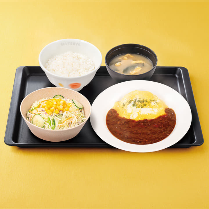 オムデミハンバーグ定食