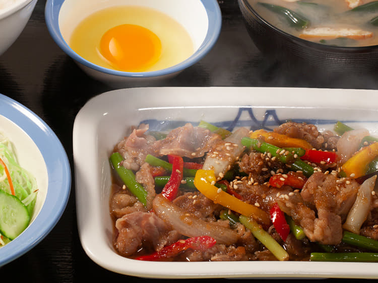 プルコギ定食生玉子 メニュー 松屋