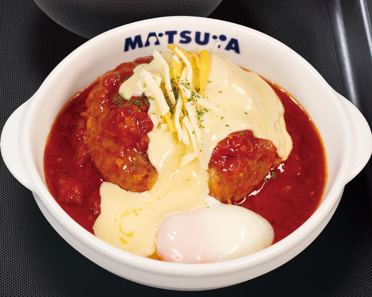 溢れる3種の濃厚チーズINうまトマチーズハンバーグ定食