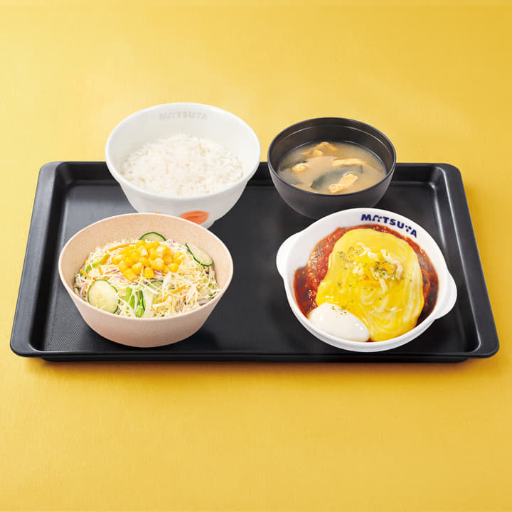 チーズうまトマハンバーグ定食