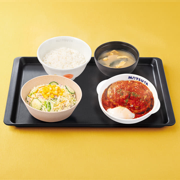 うまトマハンバーグ定食