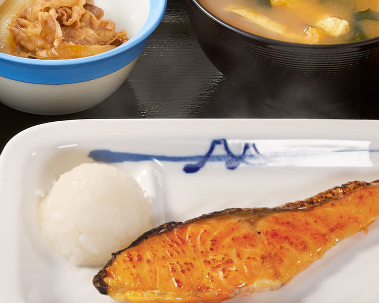 “炙り”焼鮭朝定食